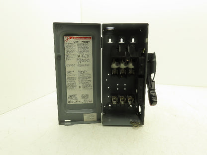 Square D H361 Fusible Heavy Duty Safety Disconnect Switch 30A 600VAC F05