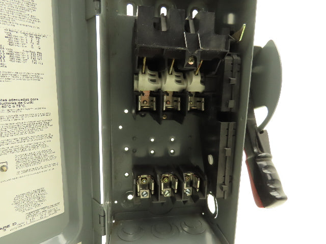 Square D H361 Fusible Heavy Duty Safety Disconnect Switch 30A 600VAC F05
