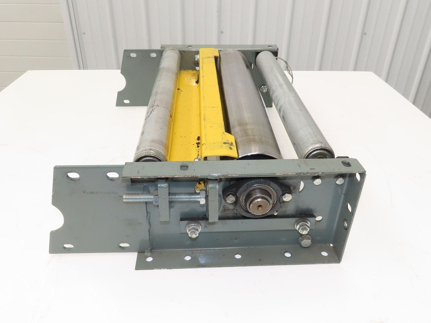 Hytrol 24" Slider Bed Belt Conveyor Take-Up Tail Pulley Assembly 4" Pulley