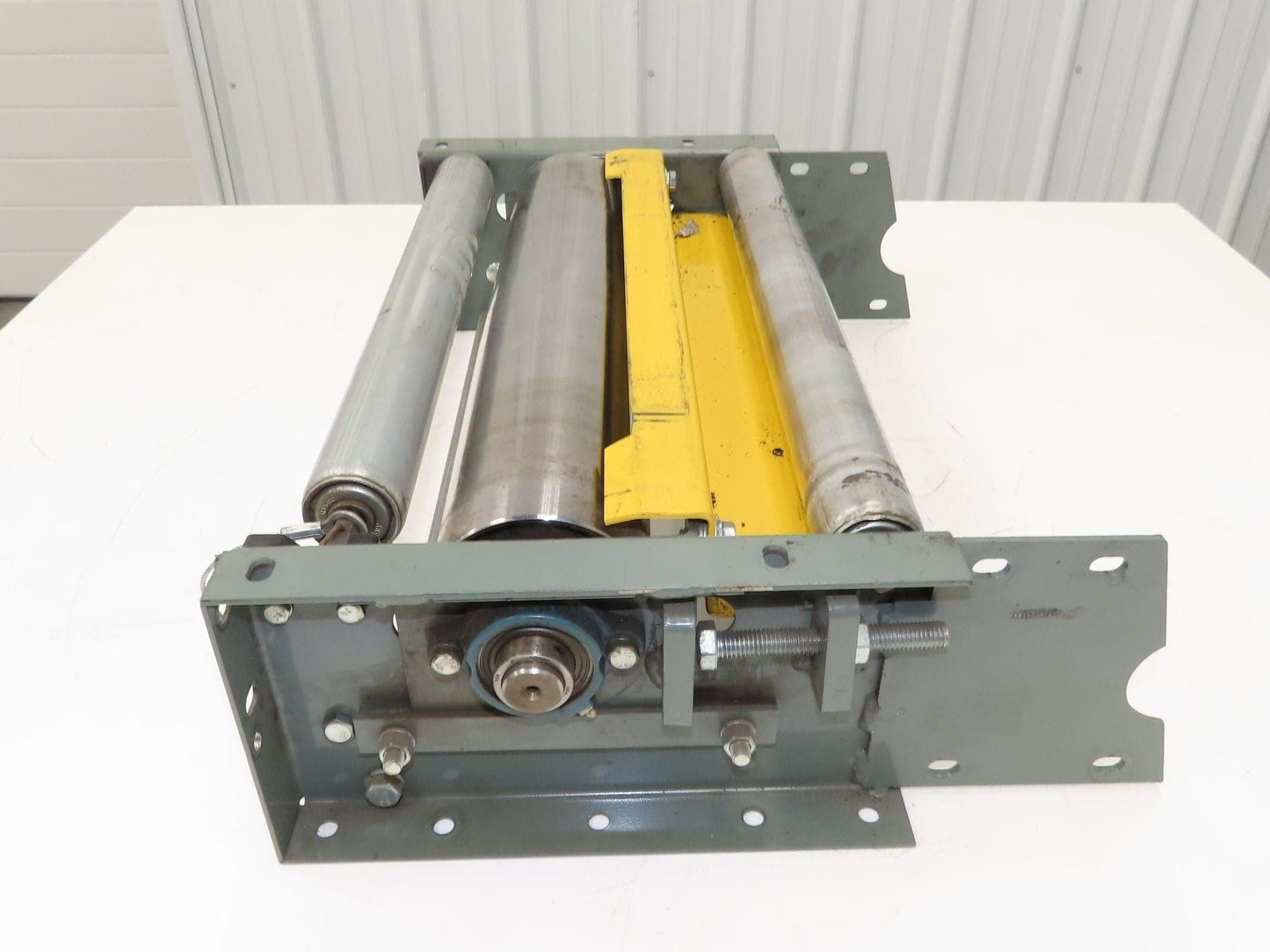 Hytrol 24" Slider Bed Belt Conveyor Take-Up Tail Pulley Assembly 4" Pulley