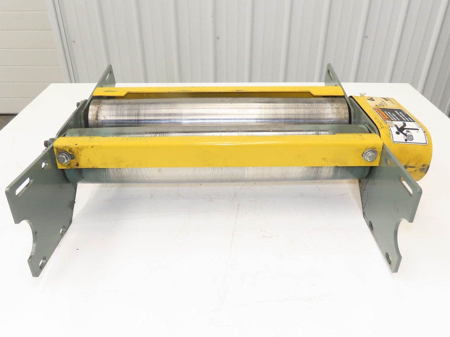 Hytrol 24" Belt Conveyor Double Tail Pulley Nose-Over Assembly Chain Drive