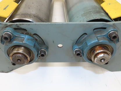 Hytrol 24" Belt Conveyor Double Tail Pulley Nose-Over Assembly Chain Drive