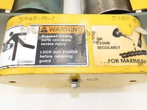 Hytrol 24" Belt Conveyor Double Tail Pulley Nose-Over Assembly Chain Drive