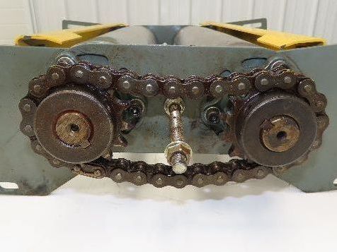 Hytrol 24" Belt Conveyor Double Tail Pulley Nose-Over Assembly Chain Drive