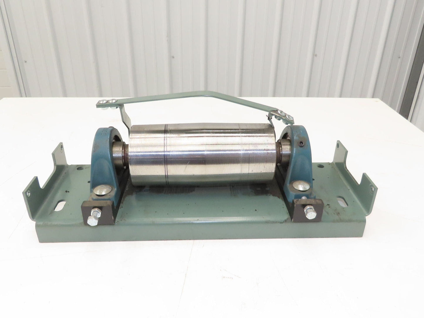 Hytrol 4"x 9" Crowned Tail Pulley for 24" Conveyor 21"BF 8" Belt Under Roller