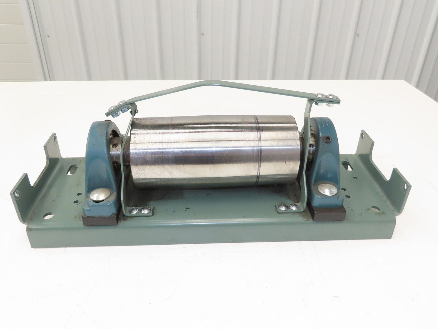 Hytrol 4"x 9" Crowned Tail Pulley for 24" Conveyor 21"BF 8" Belt Under Roller