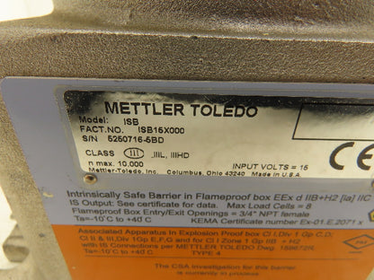 Mettler XJXX N4 ISB05000 Barrier Control Adalet IP66 Explosion Proof Enclosure