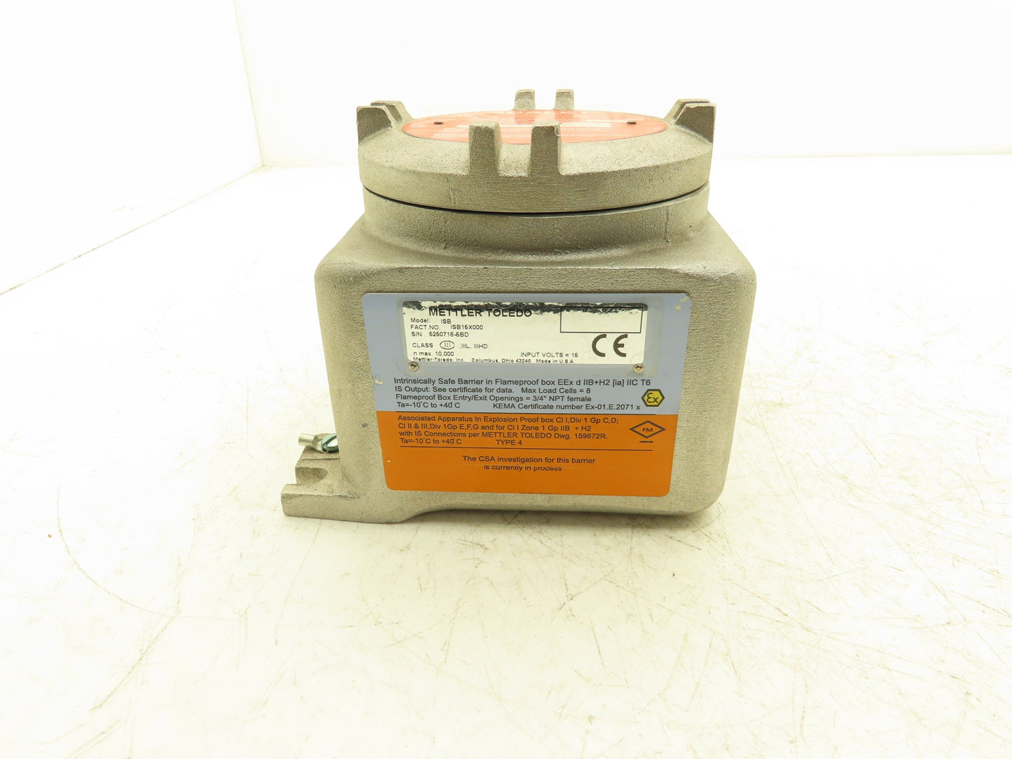 Mettler XJXX N4 ISB05000 Barrier Control Adalet IP66 Explosion Proof Enclosure