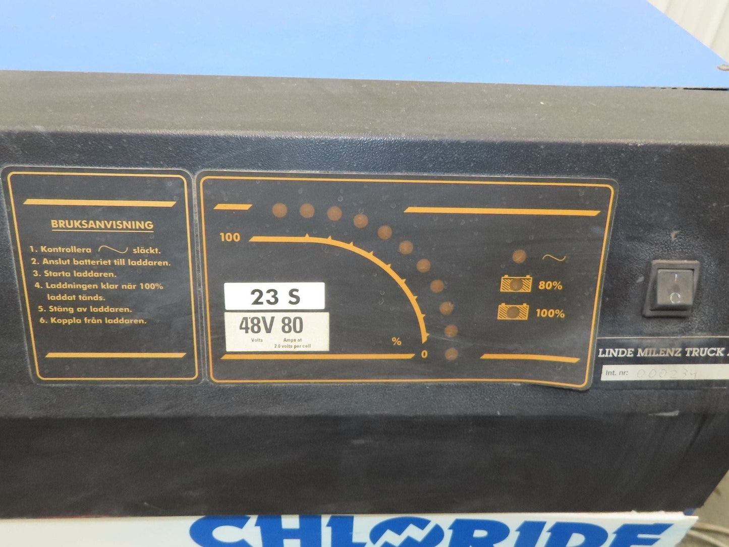 Chloride 23S Motive Power Forklift Battery Charger 21 Super 48V 80A 3Ph 425V