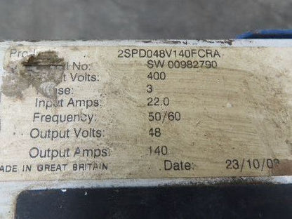 Chloride CMP2100 Motive Power Forklift Battery Charger 48V 140A 3Ph 400V