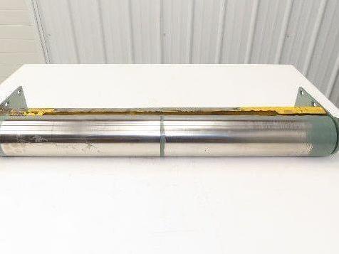 Hytrol 34" Slider Bed Belt Conveyor Tail Pulley Assembly 4"x 33" Pulley