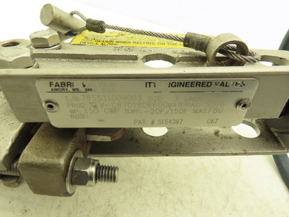 Fabri-Valve FV1312 Knife Gate Valve Size 3 Lockout Rising Stem Stainless