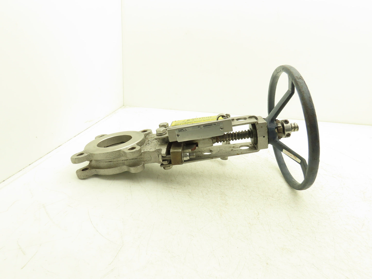 Fabri-Valve FV1312 Knife Gate Valve Size 3 Lockout Rising Stem Stainless