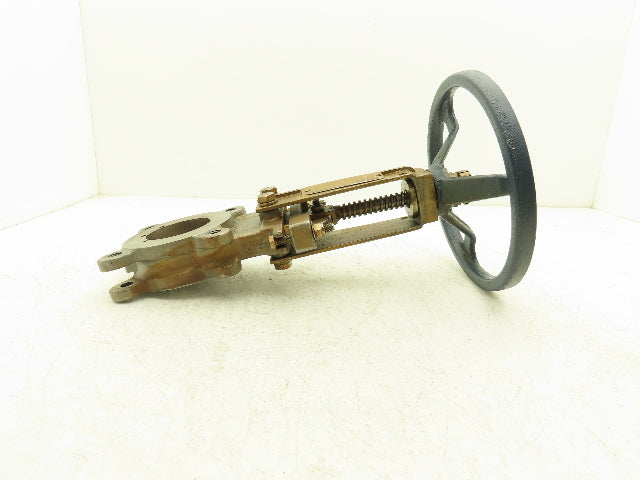 Fabri-Valve C67 Knife Gate Valve Size 3 Bi-Directional Rising Stem 316 Stainless