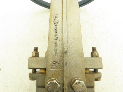 Fabri-Valve C67 Knife Gate Valve Size 3 Bi-Directional Rising Stem 316 Stainless