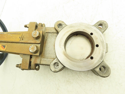 Fabri-Valve C67 Knife Gate Valve Size 3 Bi-Directional Rising Stem 316 Stainless