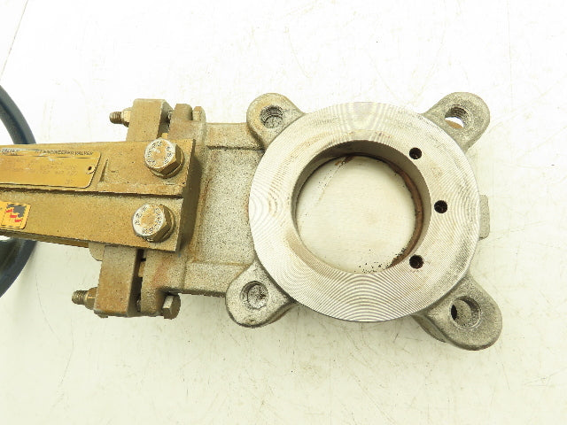 Fabri-Valve C67 Knife Gate Valve Size 3 Bi-Directional Rising Stem 316 Stainless