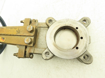 Fabri-Valve C67 Knife Gate Valve Size 3 Bi-Directional Rising Stem 316 Stainless