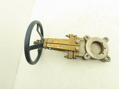 Fabri-Valve C67 Knife Gate Valve Size 3 Bi-Directional Rising Stem 316 Stainless