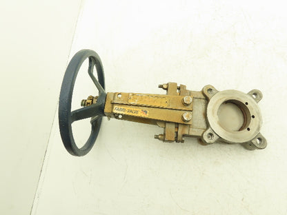 Fabri-Valve C67 Knife Gate Valve Size 3 Bi-Directional Rising Stem 316 Stainless