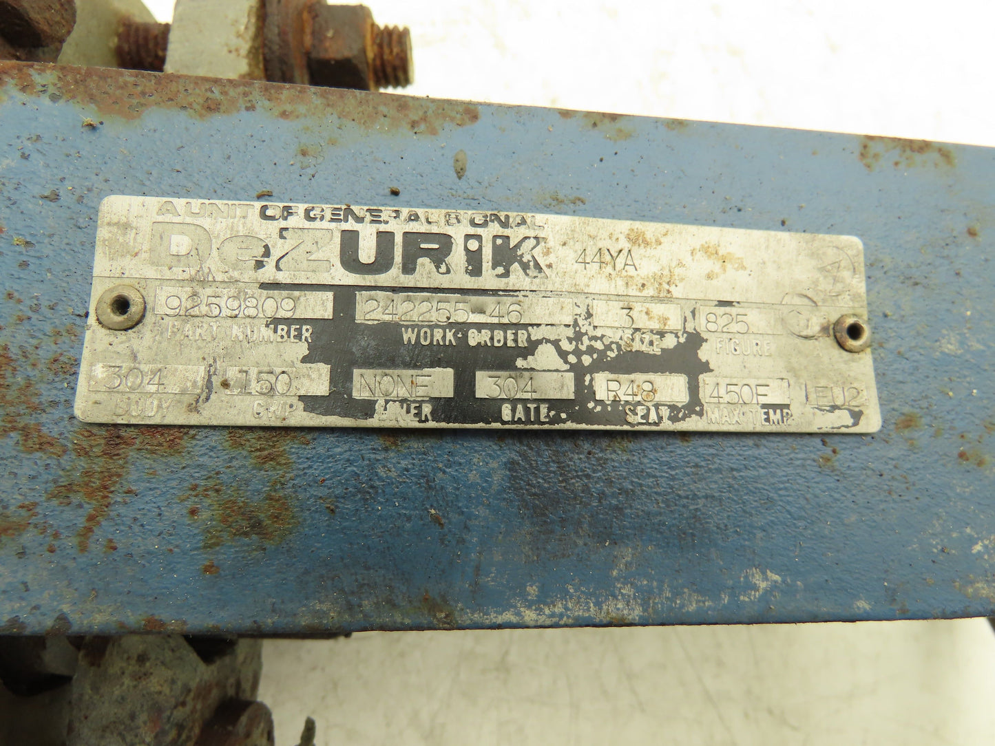 DeZurik 9259809 3" Knife Gate Valve 304 SS Rising Stem Fig. 825