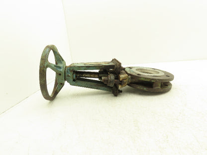 DeZurik 827 Flanged 3" Knife Gate Valve 316 SS Rising Stem Metal Seat