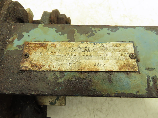 DeZurik 827 Flanged 3" Knife Gate Valve 316 SS Rising Stem Metal Seat