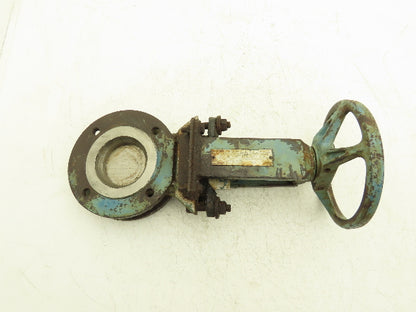 DeZurik 827 Flanged 3" Knife Gate Valve 316 SS Rising Stem Metal Seat