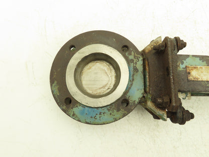 DeZurik 827 Flanged 3" Knife Gate Valve 316 SS Rising Stem Metal Seat