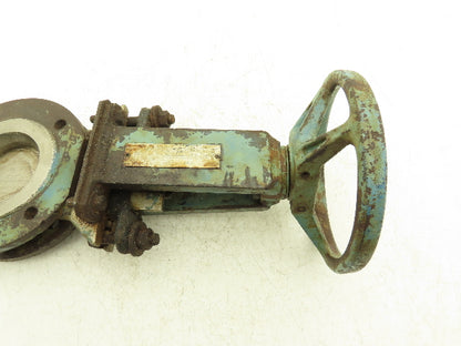 DeZurik 827 Flanged 3" Knife Gate Valve 316 SS Rising Stem Metal Seat