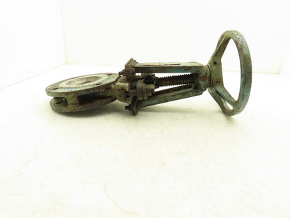 DeZurik 827 Flanged 3" Knife Gate Valve 316 SS Rising Stem Metal Seat