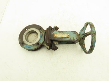 DeZurik 827 Flanged 3" Knife Gate Valve 316 SS Rising Stem Metal Seat