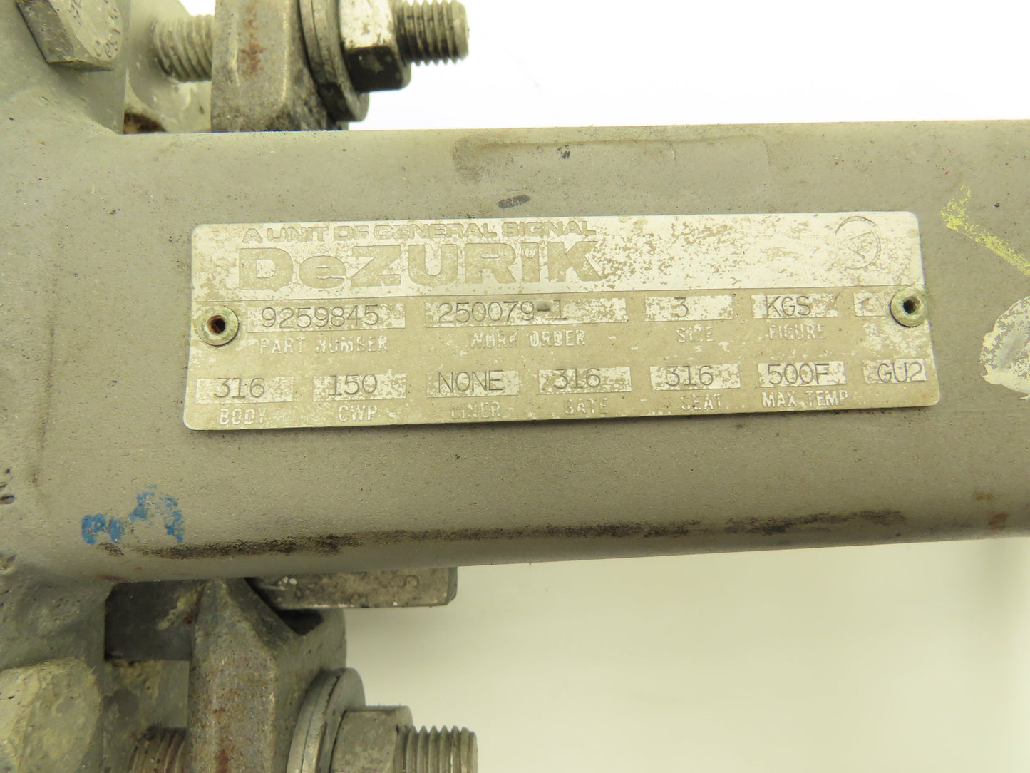 DeZurik 9259845 3" Knife Gate Valve 316 SS Rising Stem Fig. KGS