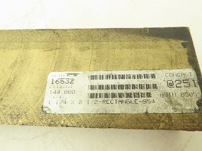 954 Bronze Stock Rectangle Oversize Flat Bar 1-1/4"x 2-1/2"x 48"L  44lbs