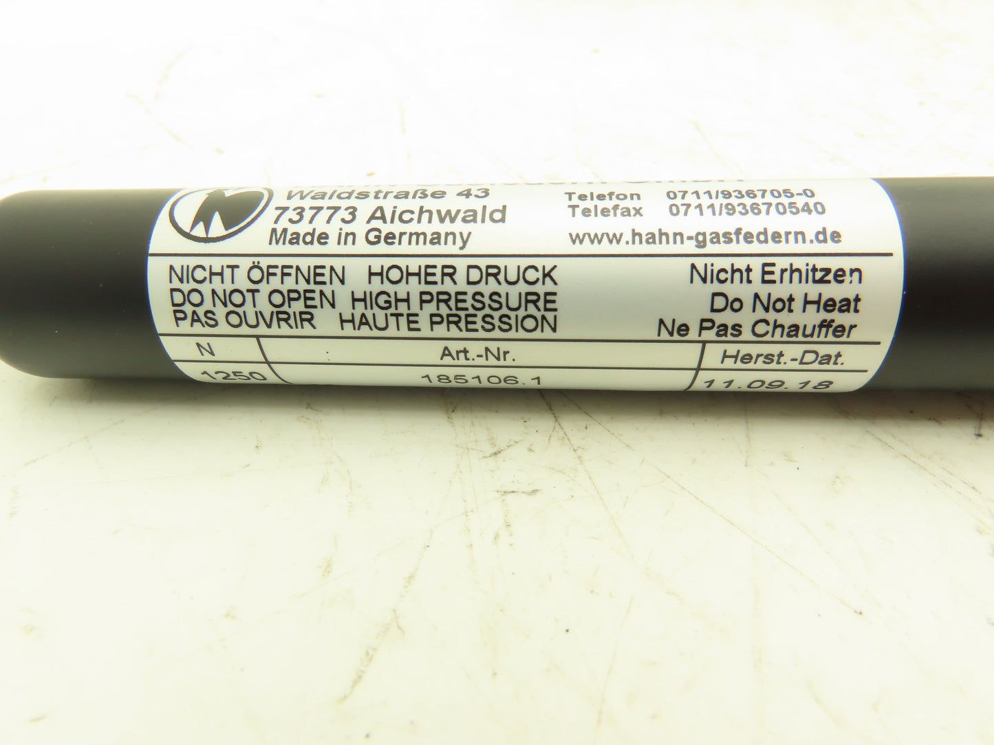 HAHN-Gasfedern 1250 185106.1 Gas Spring Shock Absorber Strut 23" Lot of 2