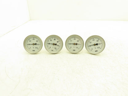 WIKA Temp Gauge 0-120 C 2 Degree Subd 2" Dial 6" Probe Aluminum