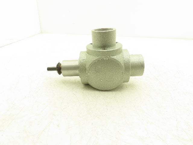 Right Angle Inline 1:1 Gearbox Low Torque Manual Power 10mm Shaft 40mm Fitting
