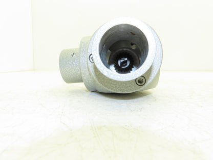 Right Angle Inline 1:1 Gearbox Low Torque Manual Power 10mm Shaft 40mm Fitting
