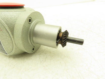 Right Angle Inline 1:1 Gearbox Low Torque Manual Power 10mm Shaft 40mm Fitting