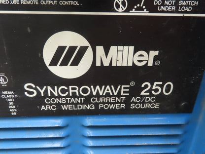 Miller Syncrowave 250 Arc Welding Power Source CC AC/DC Constant Current