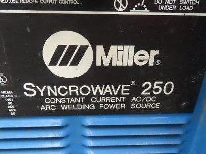Miller Syncrowave 250 Arc Welding Power Source CC AC/DC Constant Current