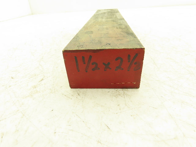 360 Yellow Brass Stock Rectangle Flat Bar 1-1/2"x 2-1/2"x 13-11/16"L  15lbs