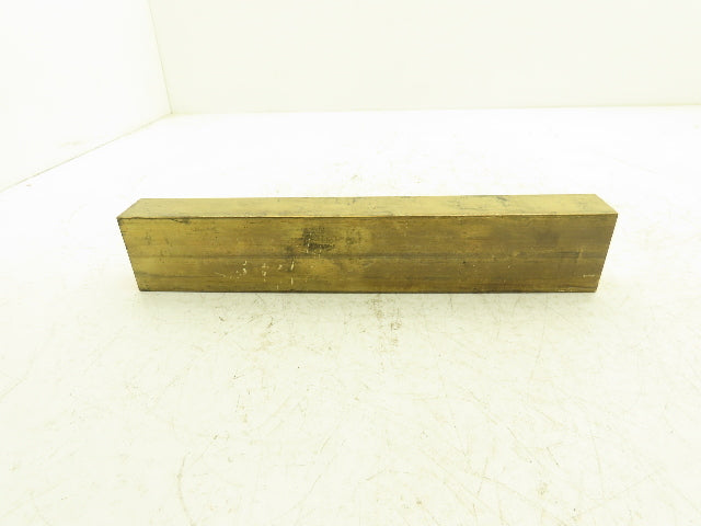 360 Yellow Brass Stock Rectangle Flat Bar 1-1/2"x 2-1/2"x 13-11/16"L  15lbs