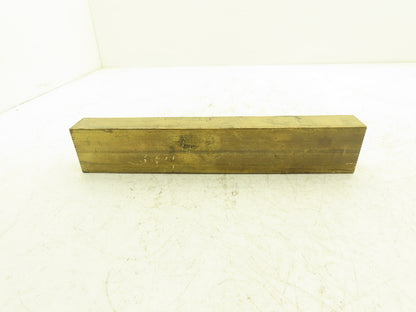 360 Yellow Brass Stock Rectangle Flat Bar 1-1/2"x 2-1/2"x 13-11/16"L  15lbs