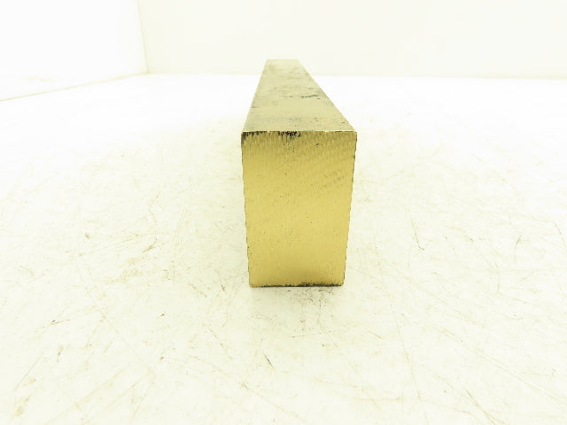 360 Yellow Brass Stock Rectangle Flat Bar 1-1/2"x 2-1/2"x 13-11/16"L  15lbs