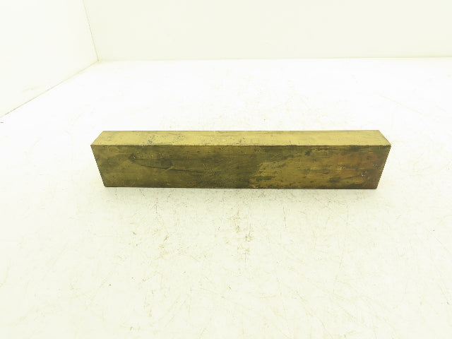 360 Yellow Brass Stock Rectangle Flat Bar 1-1/2"x 2-1/2"x 13-11/16"L  15lbs