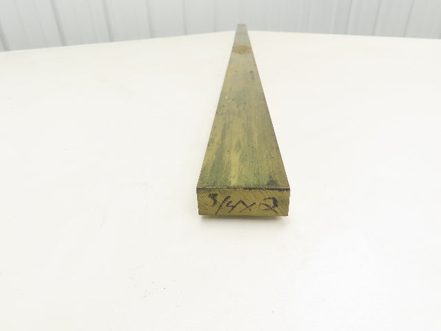 360 Yellow Brass Stock Rectangle Flat Bar 3/4"x 2"x 68-13/16"L  27lbs