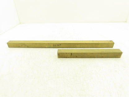 360 Yellow Brass Stock Square Flat Bar 1-1/4"x 1-1/4"x 24"L  17lbs