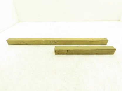 360 Yellow Brass Stock Square Flat Bar 1-1/4"x 1-1/4"x 24"L  17lbs