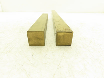 360 Yellow Brass Stock Square Flat Bar 1-1/4"x 1-1/4"x 24"L  17lbs